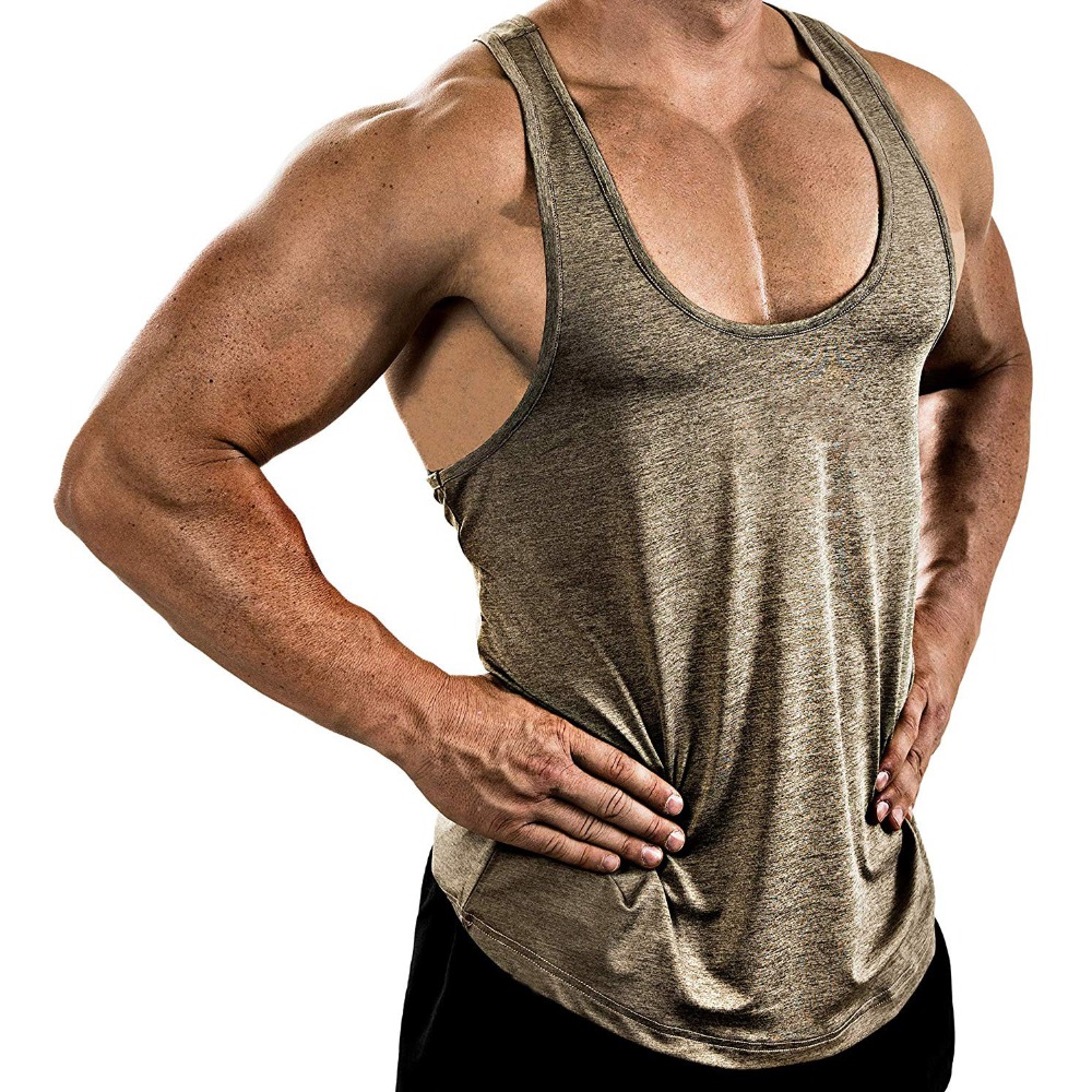 Men's Fitness Solid Color V-Ne - Tank Top Muscle review and price
