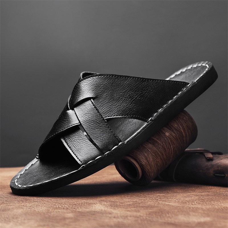 Fashion Genuine Leather Men Sl - Flip Flop Leather Men review and price