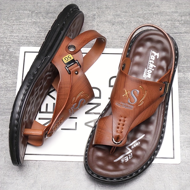 Men's Leather Flip Flops Sanda - Flip Flop Leather Men review and price