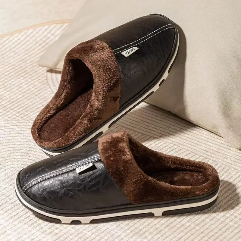 Men's Big Size Winter Slippers - Flip Flop Leather Men review and price
