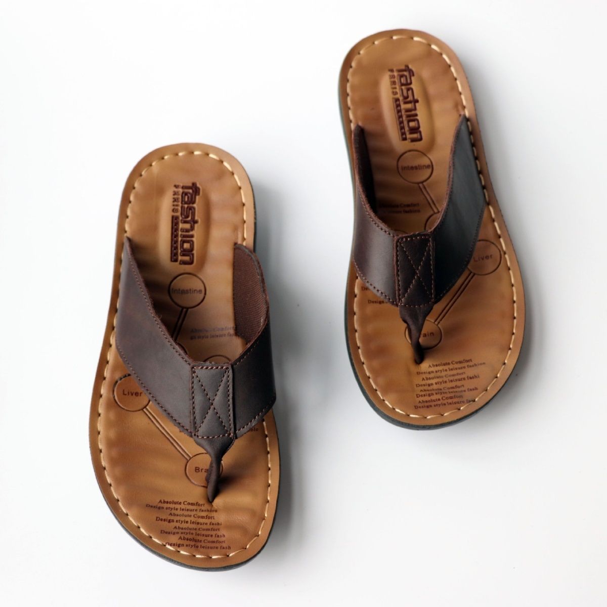 Summer Shoes Men Slippers Genu - Flip Flop Leather Men review and price