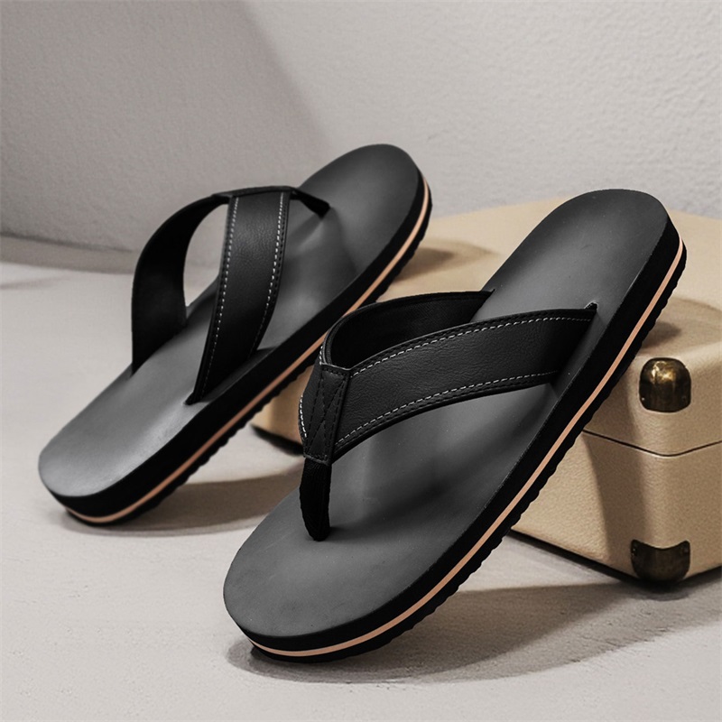 Men's Vintage Washed Faux Leat - Flip Flop Leather Men review and price