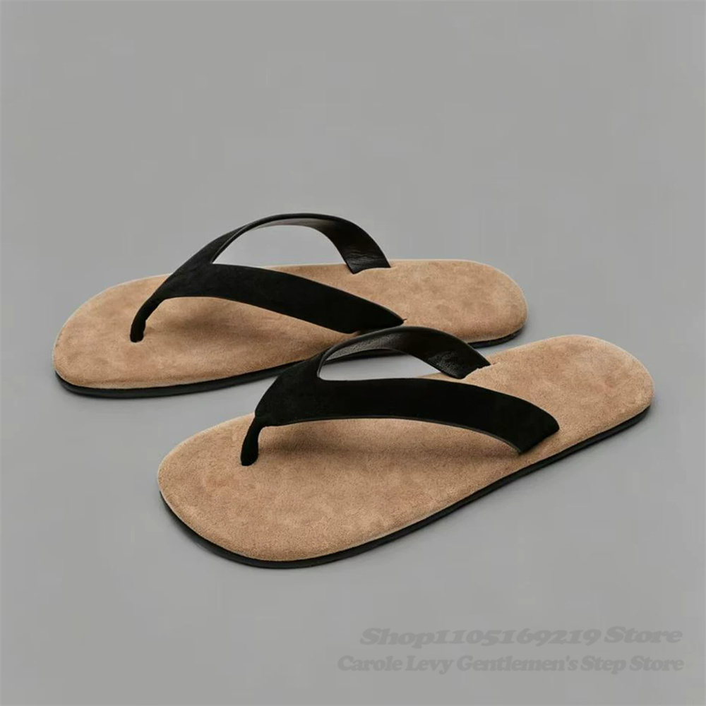 Vintage Style Cow Suede Clip O - Flip Flop Leather Men review and price
