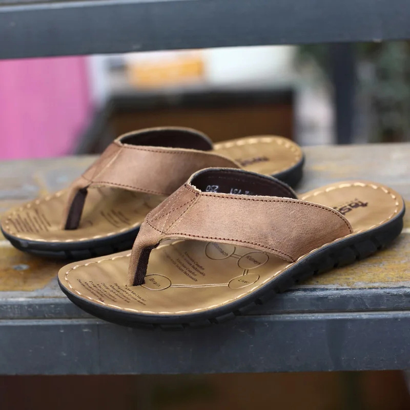 Roma Retro Man Slipper Solid C - Flip Flop Leather Men review and price