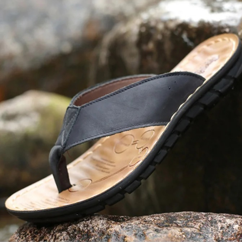 Roma Retro Man Slipper Solid C - Flip Flop Leather Men review and price